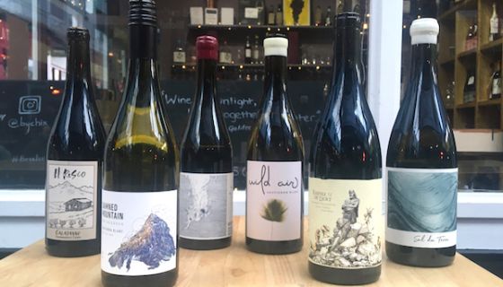 Some of Ben Henshaw of Indigo Wines' special project bottles in early 2020
