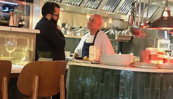 Theo Kyriakou & Wade Munford at The Melusine restaurant in London