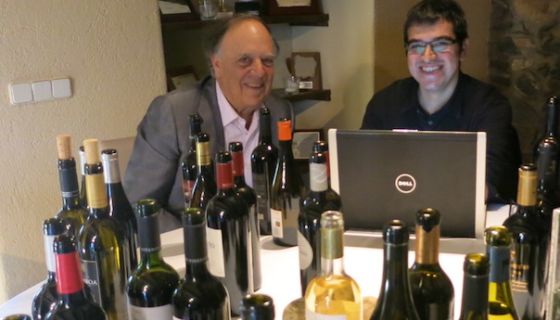The late Carlos Falco, Marques de Grinon and Ferran Centelles tasting wine