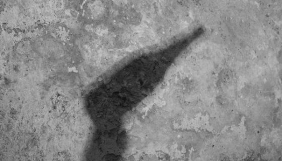 Champagne bottle shadow at Alexandre Penet
