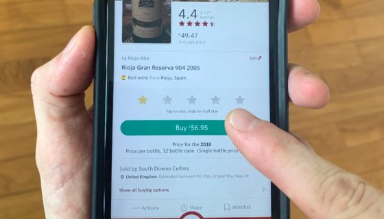 Buying wine on Vivino