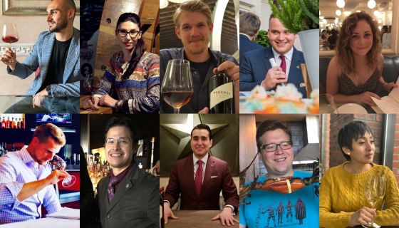 Headshots of the winners of the JancisRobinson.com hospo pairings competition