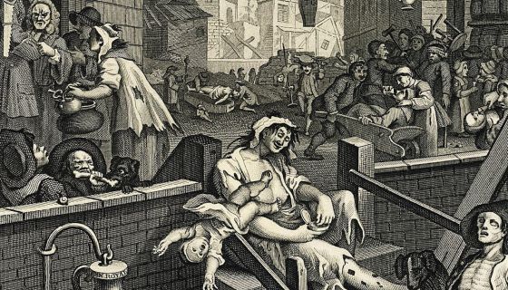 Detail of Hogarth's Gin Lane