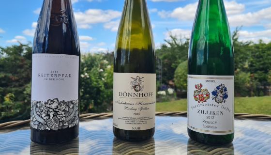 Tom Parker's Riesling bottles