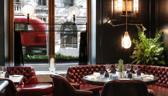 Empty table at Kerridge at the Corinthia, London