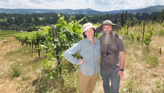 Hiyu Wine Farm - owners Nate and China