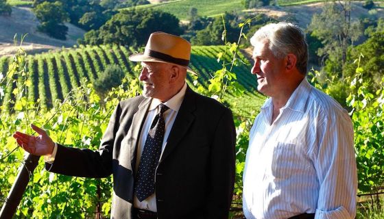 The late Jess Jackson and Pierre Saillan discussing their vision for Verite in Bordeaux