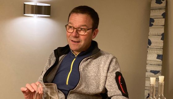 Arnaud Ente in his Meursault tasting room
