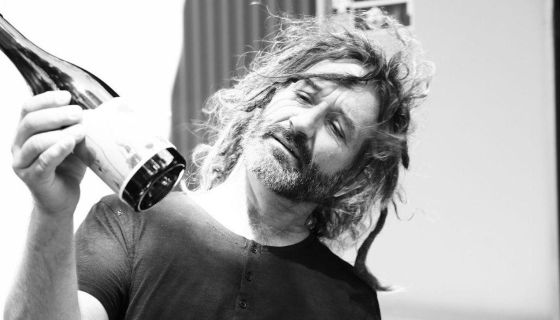 Taras Ochota of Ochota Barrels in Adelaide Hills in black and white