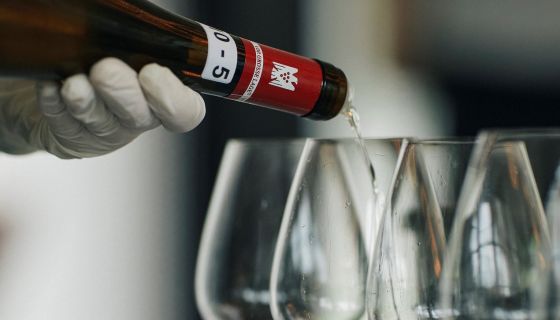 Bottle being poured in Wiesbaden 2020