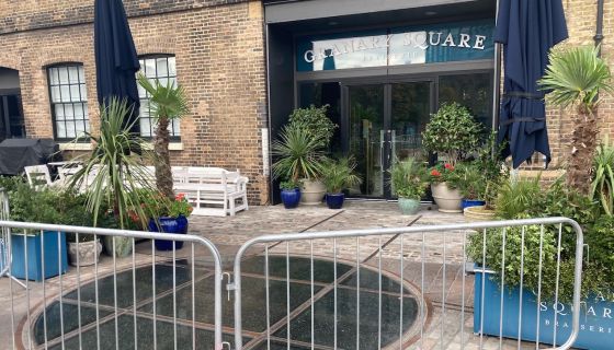 Locked down Granary Square Brasserie, 6 November 2020