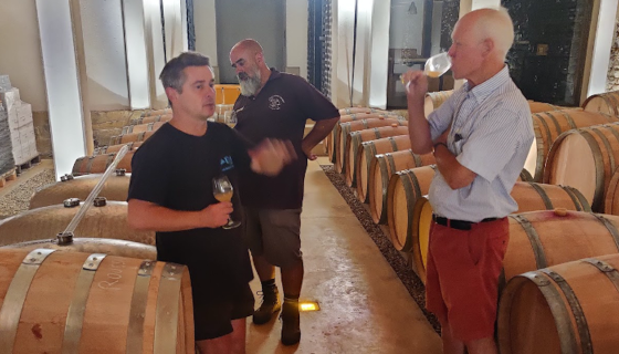 Barrel tasting 2020s at Ch St-Jacques d'Albas
