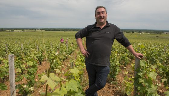 Sebastien Odoul in his Charmes-Chambertin vines