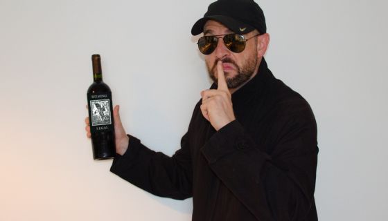 A wine with a fake label