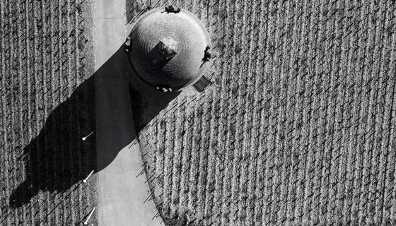 The tower of Ch Latour in winter