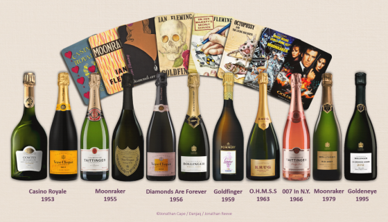 James Bond's champagnes by Jonathan Reeve