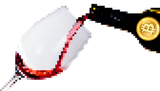 pixellated image of red wine pouring