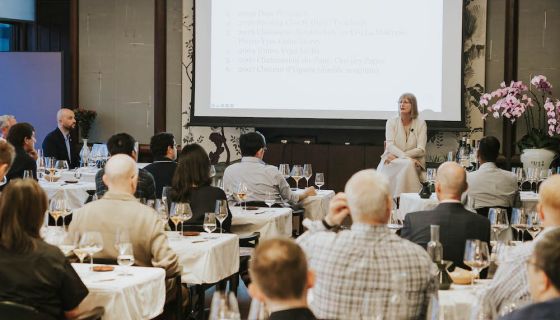 Jancis Robinson at masterclass at 67 Pall Mall Singapore