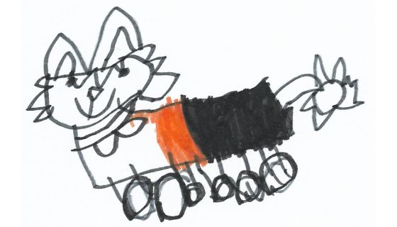 The Kodkod logo drawn by Clara McRostie