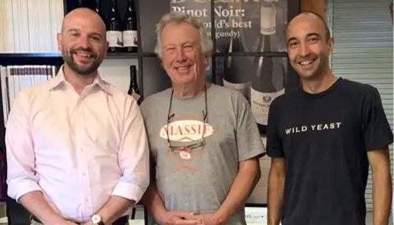 Richard Hemming, Richard McIntyre and Jeremy Magyar at Moorooduc Estate