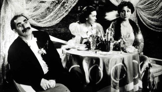 Groucho in a restaurant