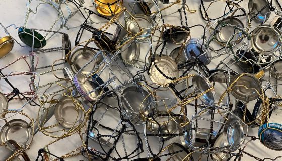 Muselets from Loire fizz tasting