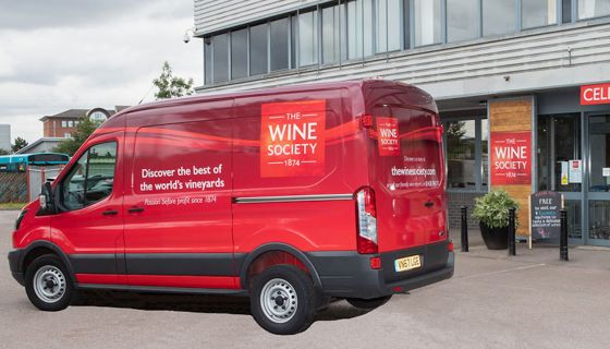 Wine Society van outside HQ