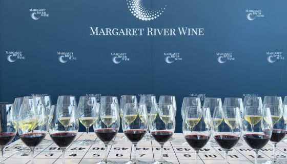 Glasses of wine at the Margaret River Wine Show