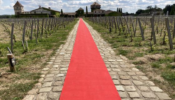 red carpet at Château Smith Haut Lafitte