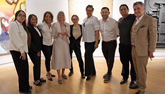 Sommelier team at the Gerard Basset Foundation burgundy tasting at Bonhams NY