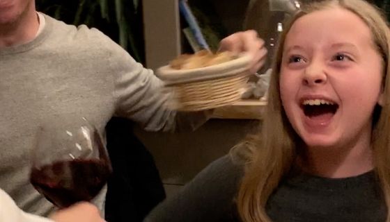 My niece receives her hibiscus juice. Credit: Sarah Howard