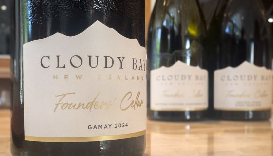 Bottle and label of Cloudy Bay Gamay