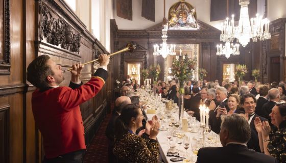 The Post Horn Gallop at the International Wine Trade Dinner in Vintners' Hall