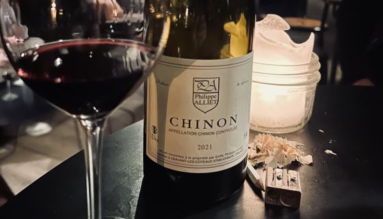 A bottle of Chinon
