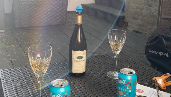  bottle of Romorantin on the patio. photo author's own