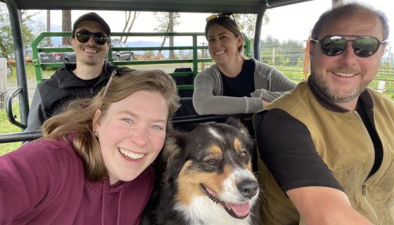 Sam with Julia van der Vink and Rob Black