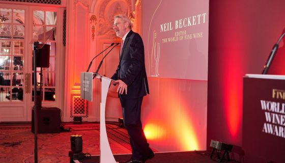 Neil Beckett of World of Fine Wine at wine list awards