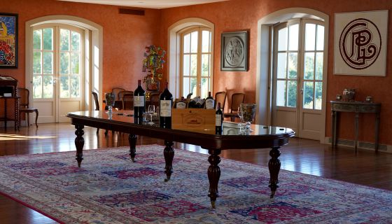 the tasting room at Château Grand-Puy-Lacoste