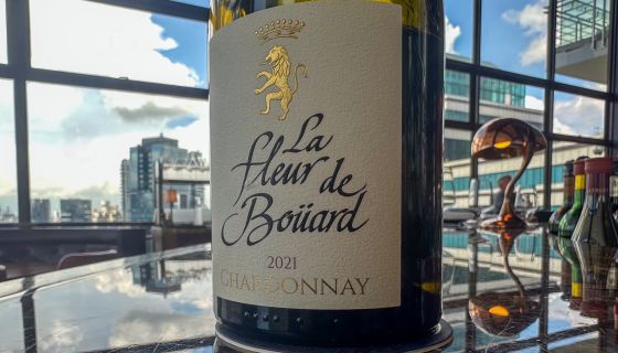 A bottle of Fleur de Bouard Chardonnay