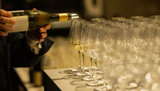 Kistler Chardonnay being poured at The Morris