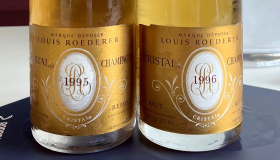 Cristal 95 and 96 bottles