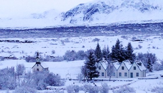 Iceland snowy scene