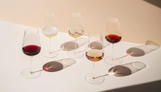 Richard Brendon_JR Collection glasses with differen-coloured wines in each glassAll Wine 