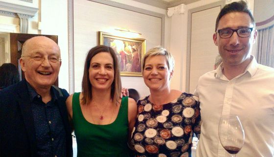 from Left to right: Oz Clarke, author Lilla O'Connor, Eva Barta from St Andrea winery and John O'Connor