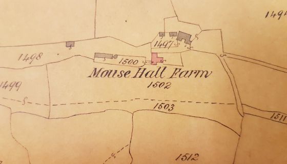 Mouse Hall farm old map