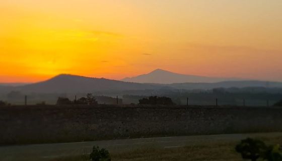 Mont Ventoux seen from Les Deux Cols at dawn