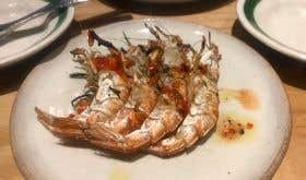 Grilled shrimp at The Blind Donkey, Tokyo