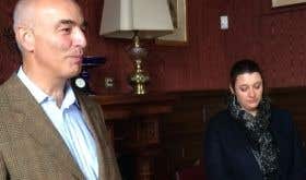 Bruno Borie of Chateau Ducru-Beaucaillou with winemaker Virginie Sallette