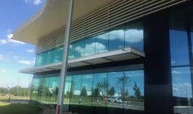 Exterior of Champagne Palmer's environmentally designed new winery outside Reims