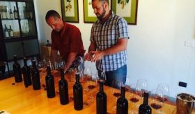 D'Alessandro and Ing setting up the Commune tasting